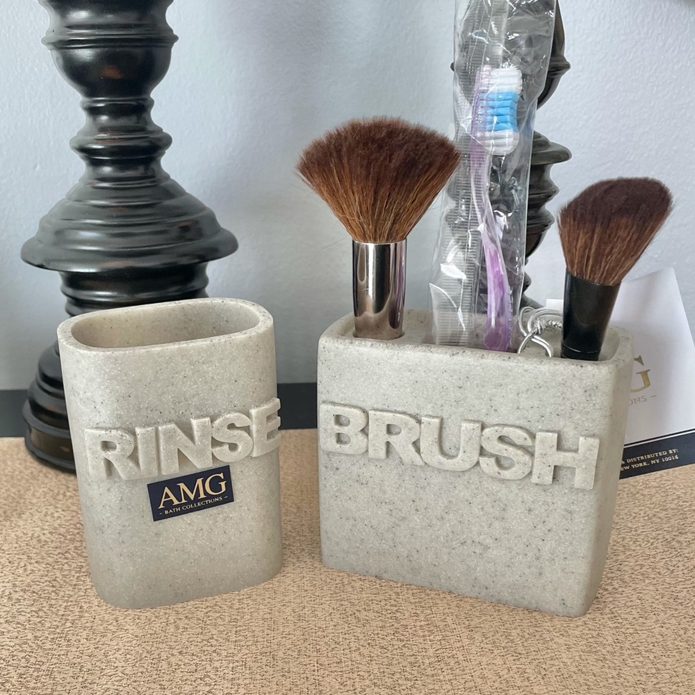 🆕Sandstone Bathroom Set-BRUSH/RINSE